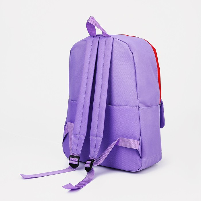 Рюкзак на молнии, наружный карман, набор шопер, сумка, цвет сиреневый - фото 3 - id-p203027049
