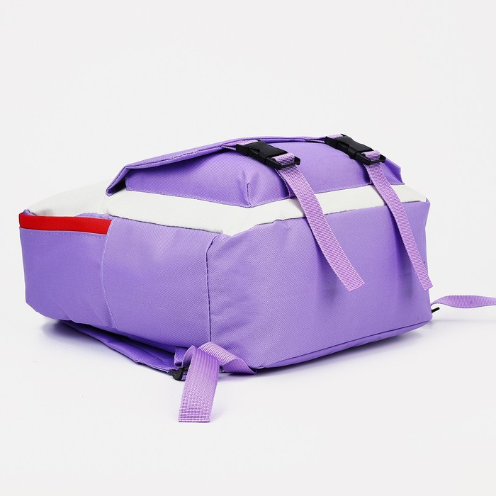 Рюкзак на молнии, наружный карман, набор шопер, сумка, цвет сиреневый - фото 4 - id-p203027049