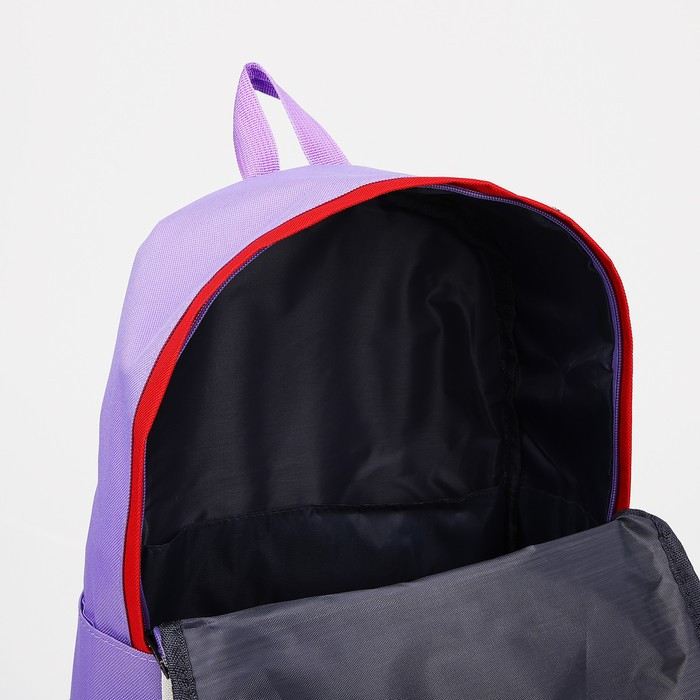 Рюкзак на молнии, наружный карман, набор шопер, сумка, цвет сиреневый - фото 5 - id-p203027049