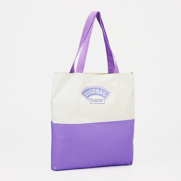 Рюкзак на молнии, наружный карман, набор шопер, сумка, цвет сиреневый - фото 6 - id-p203027049