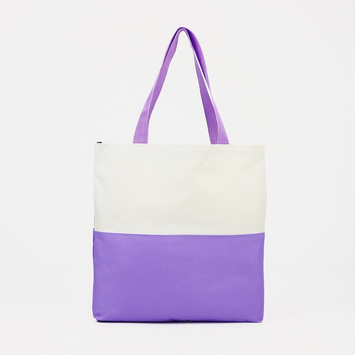 Рюкзак на молнии, наружный карман, набор шопер, сумка, цвет сиреневый - фото 7 - id-p203027049
