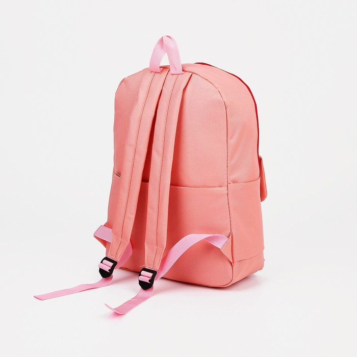 Рюкзак на молнии, наружный карман, набор шопер, сумка, цвет розовый - фото 3 - id-p203027052