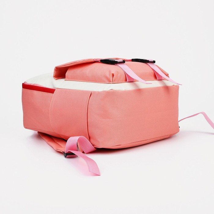 Рюкзак на молнии, наружный карман, набор шопер, сумка, цвет розовый - фото 4 - id-p203027052
