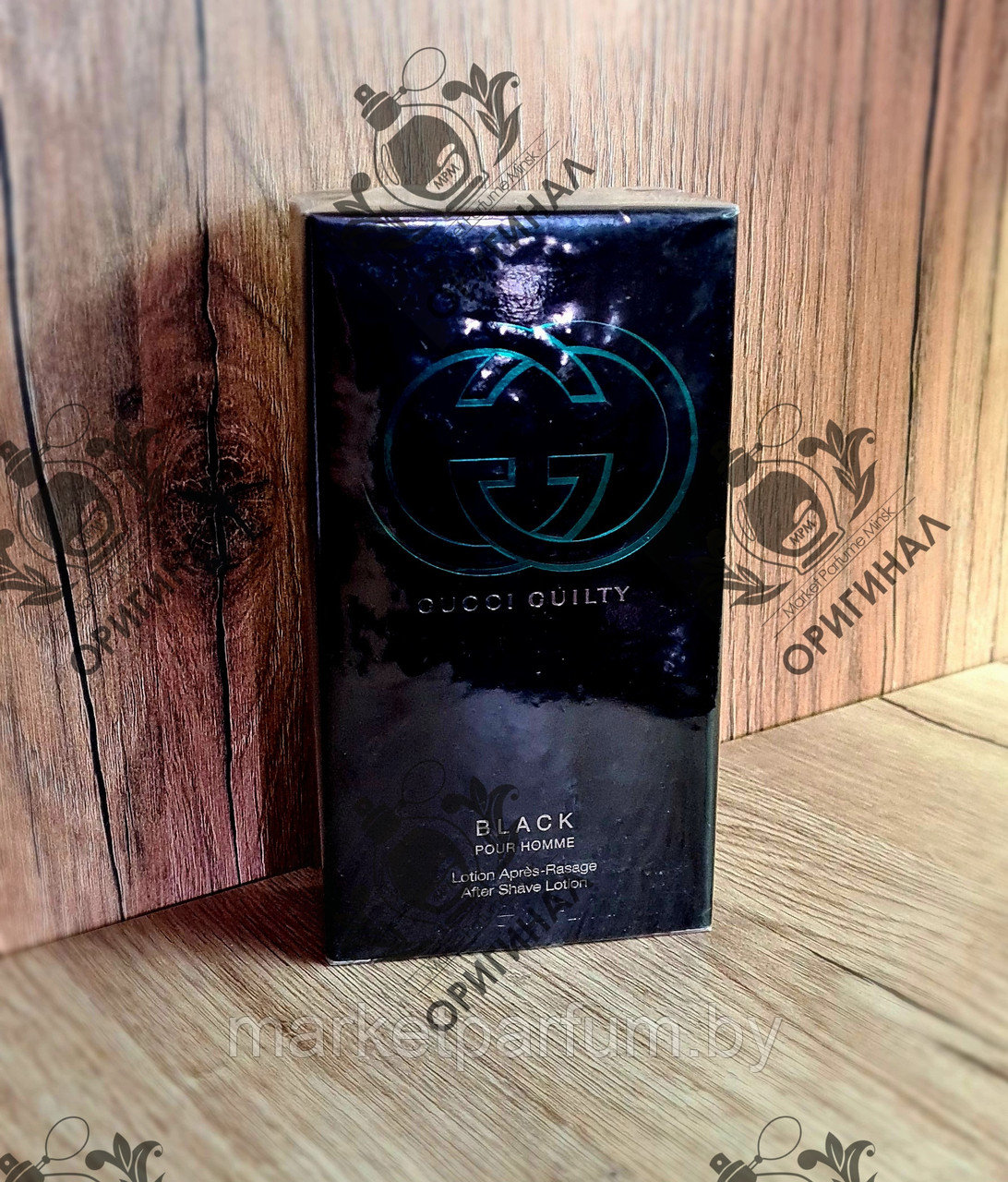 Лосьон после бритья 90мл Gucci Guilty Black Pour Homme ( Парфюмированный лосьон после бритья ) мужской - фото 1 - id-p203029343