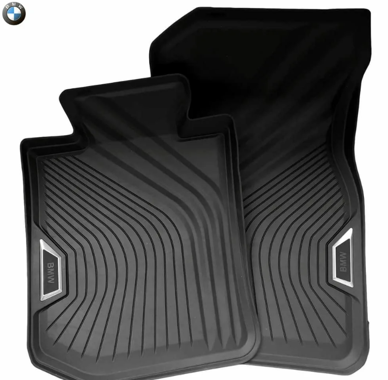 Резиновые оригинальные ПЕРЕДНИЕ высокие на коврики BMW G20 G21 3 серия (2шт.) - фото 1 - id-p203034282