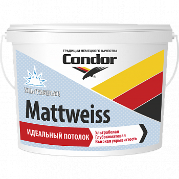Краска ВД "Mattweiss" (Матвайс), ведро 1 л (1,5 кг), фото 2