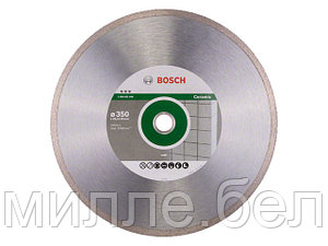 Алмазный круг 350х25.4/30 мм по керамике сплошн. BEST FOR CERAMIC BOSCH ( сухая/мокрая резка)