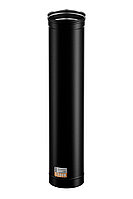 Дымоход 1,0 м (430/0,8 мм / эмаль /600° черная) Ф115