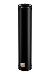 Дымоход 1,0 м (430/0,8 мм / эмаль /600° черная) Ф130