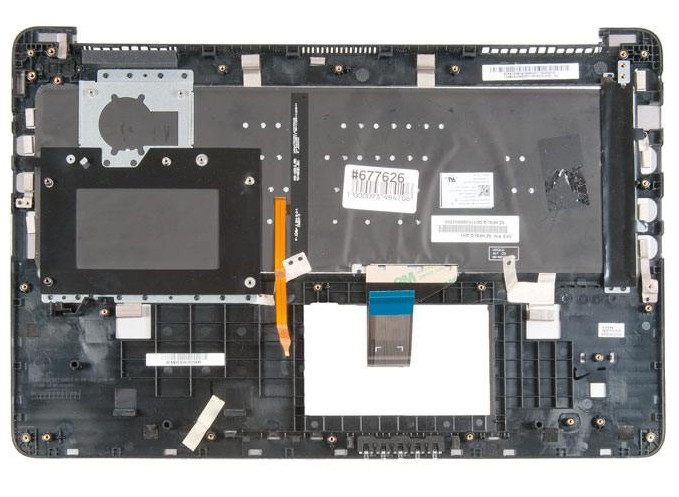 Верхняя часть корпуса (Palmrest) Asus VivoBook K501, с подсветкой, серебристый, RU - фото 2 - id-p203048068