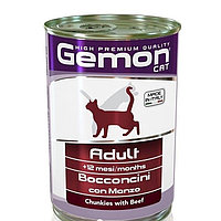 Gemon Консервы Gemon Cat Adult Beef для кошек кусочки с говядиной, 415гр