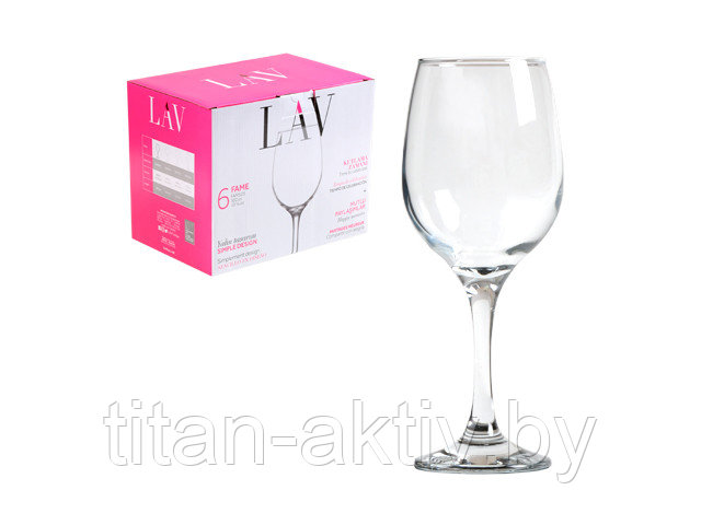Набор бокалов для вина, 6 шт., 300 мл, серия Fame, LAV - фото 1 - id-p203029673