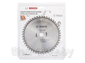 Диск пильный 190х20 мм 48 зуб. по дереву ECO WOOD BOSCH ( твердоспл. зуб)