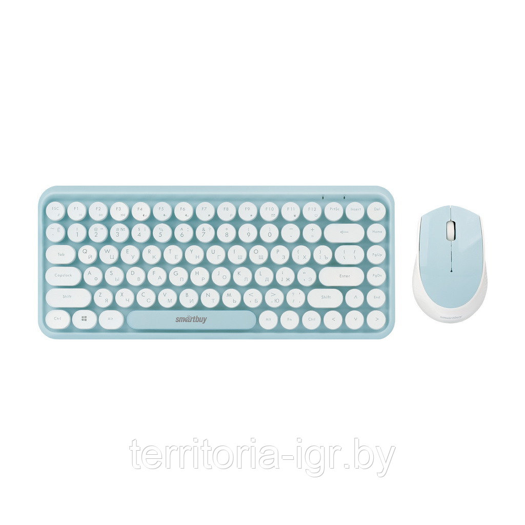 Беспроводной набор клавиатура + мышь SBC-626376AG-M бело-зеленый Smartbuy - фото 3 - id-p203059587