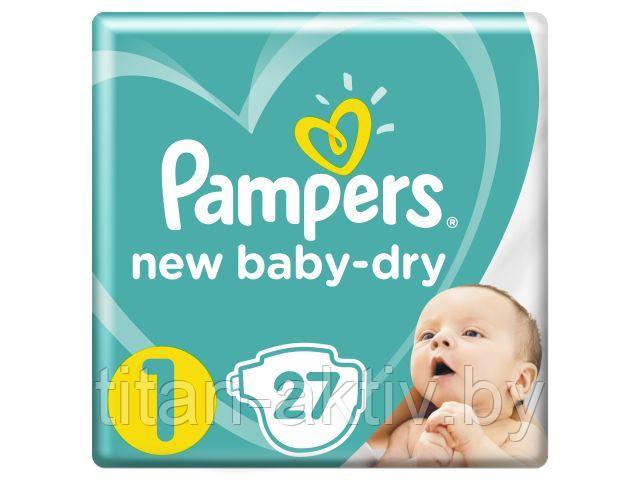 Подгузники детск. однораз. New Baby-Dry 1 Mini (2-5 кг) 27 шт. Pampers - фото 1 - id-p202180290