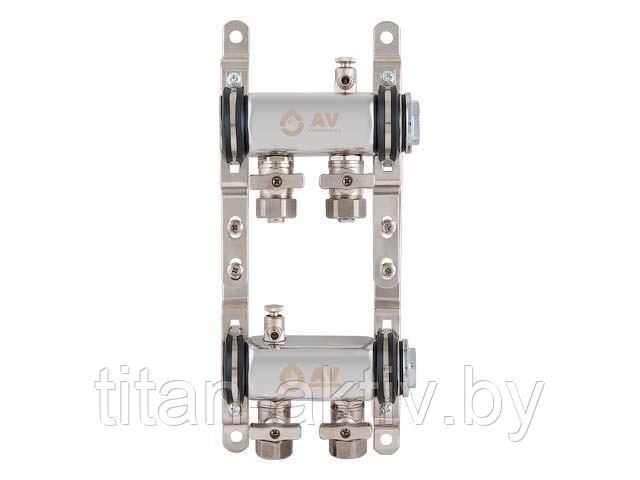 Коллекторная группа AVE134, 2 вых. AV Engineering (Для отопления (радиаторы) и водоснабжения. Не для