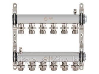 Коллекторная группа AVE134, 6 вых. AV Engineering (Для отопления (радиаторы) и водоснабжения. Не для