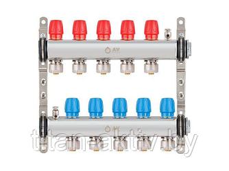 Коллекторная группа AVE135, 5 вых. AV Engineering (Для водоснабжения и отопления (радиаторы). Не для