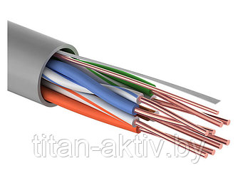 Кабель UTP 4PR 24AWG, CCA, CAT5e, PVC серый, (бухта 50 м) PROconnect