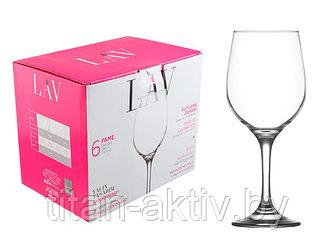 Набор бокалов для вина, 6 шт., 480 мл, серия Fame, LAV