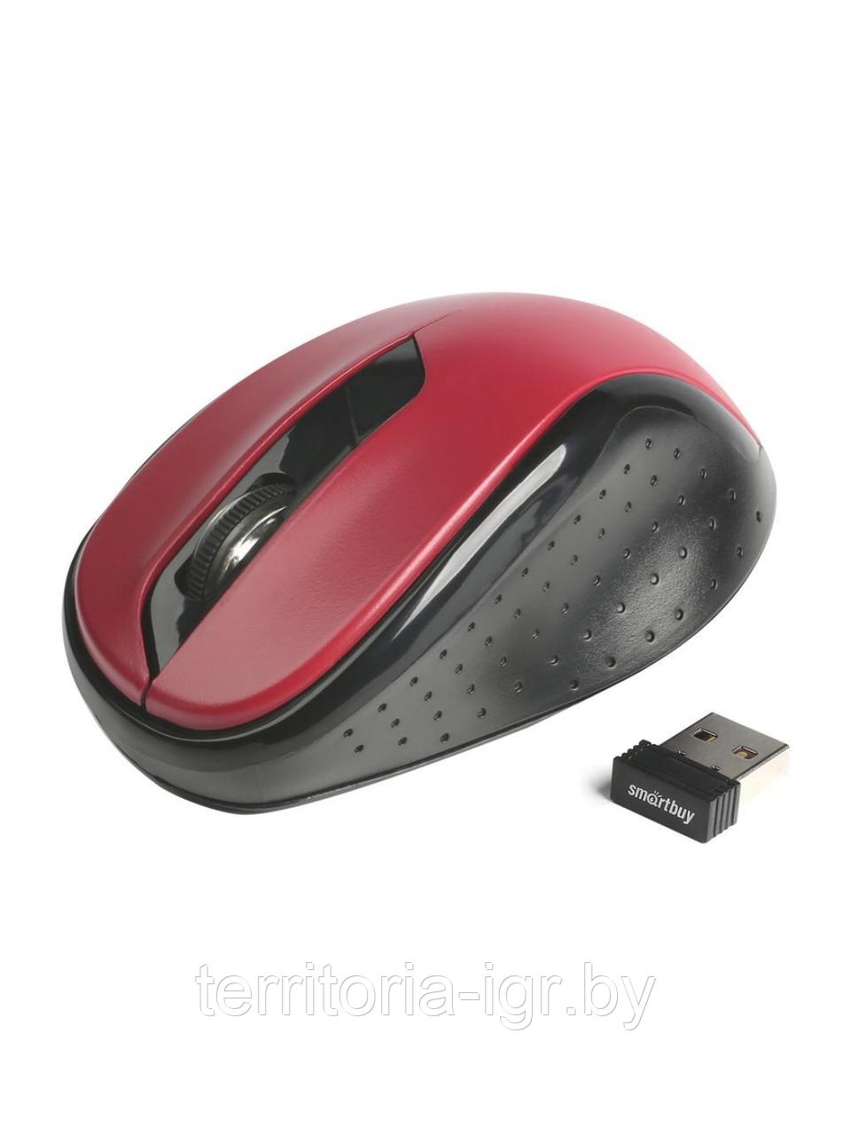 Беспроводная бесшумная мышь USB + Bluetooth SBM-597D-R красный Smartbuy - фото 2 - id-p127503776
