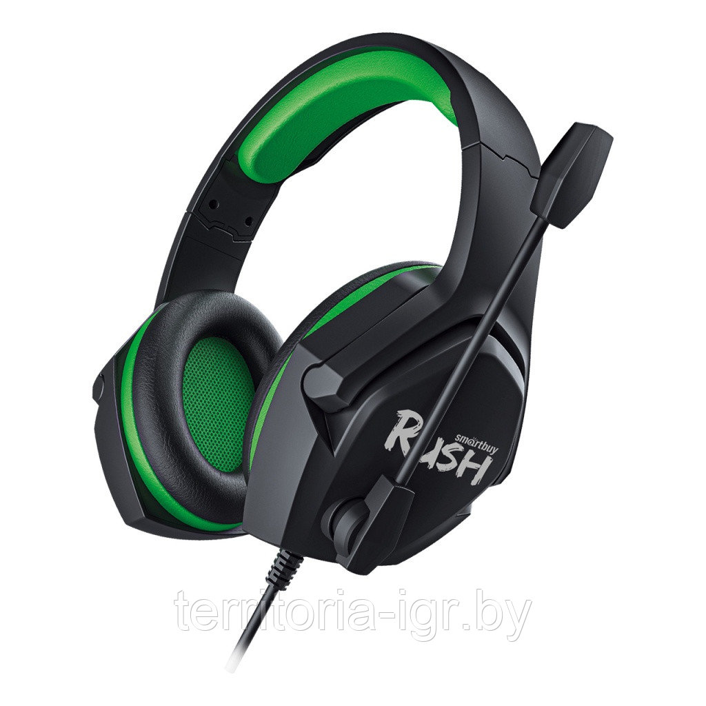Игровая гарнитура RUSH ASPID SBHG-9760 зеленый Smartbuy - фото 3 - id-p203079242