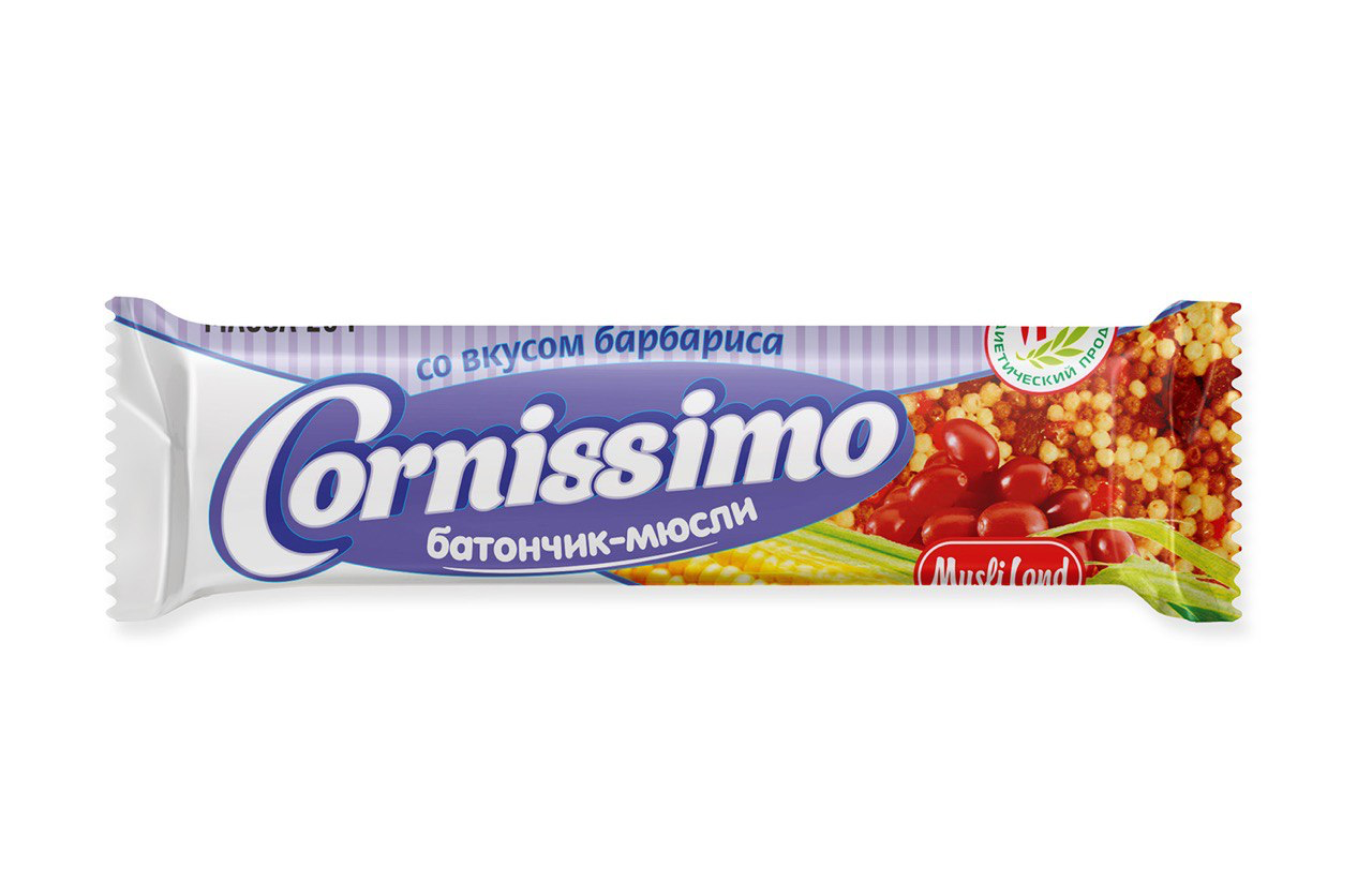 Батончик- мюсли специализированный " Сornissimo" со вкусом барбариса, 25г. - фото 1 - id-p203084247