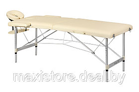 Массажный стол BodyFit 60 см складной 2-c Алюминиевый (Бежевый)