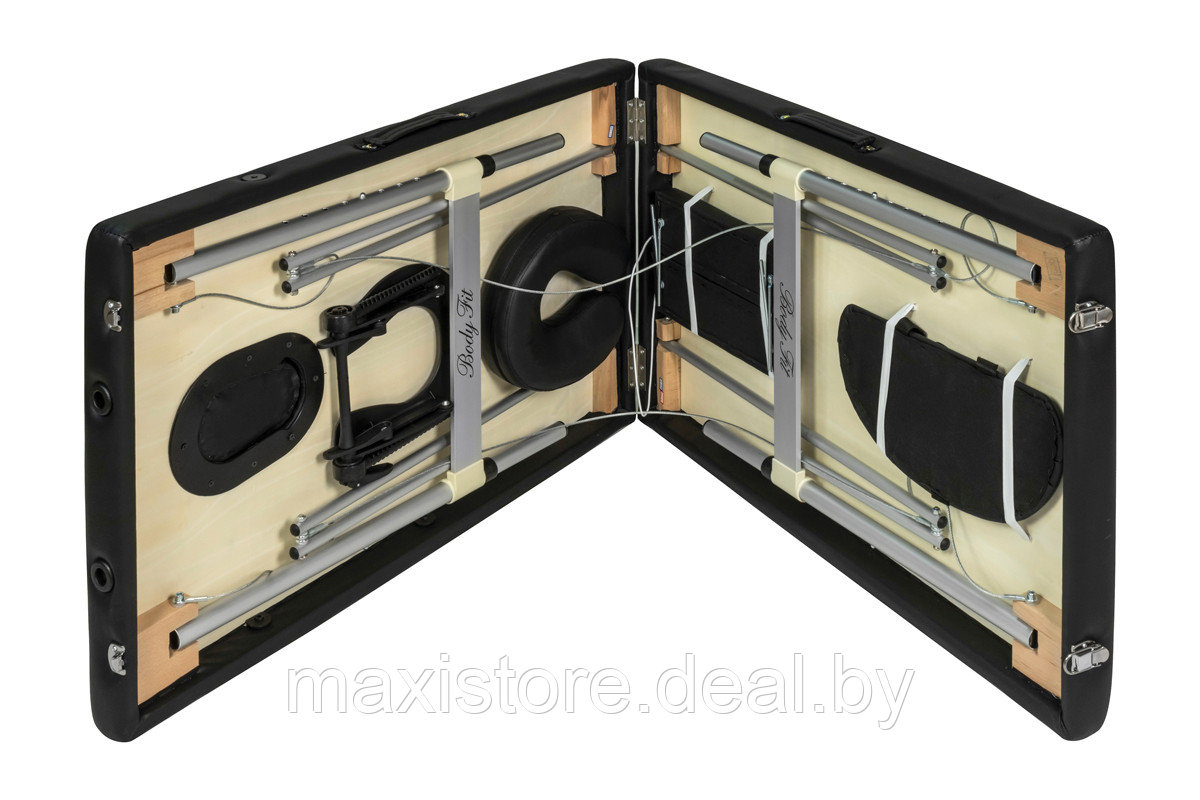 Массажный стол BodyFit 60 см складной 2-c Алюминиевый (Черный) - фото 2 - id-p202254803