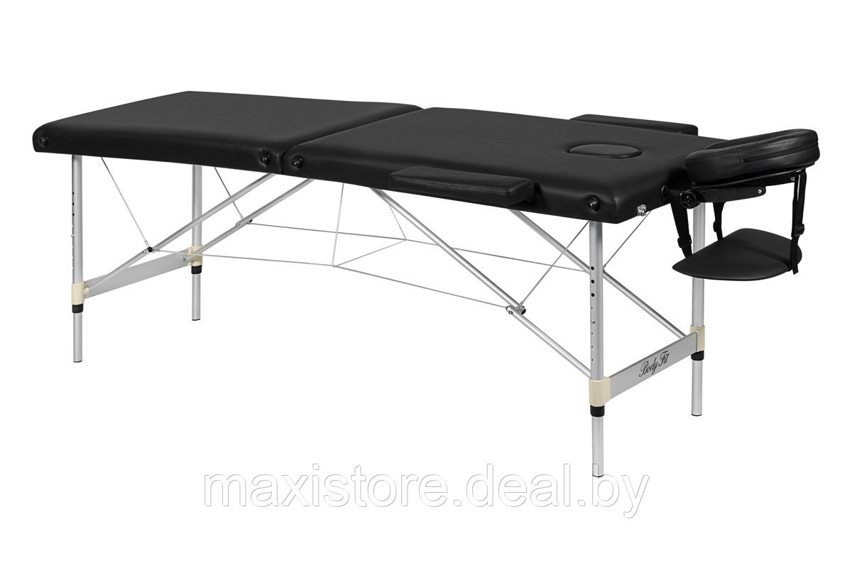 Массажный стол BodyFit 60 см складной 2-c Алюминиевый (Черный) - фото 5 - id-p202254803