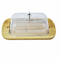 Масленка Kelli бамбук пластиковая крышка