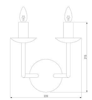 60150/2 Классический настенный светильник латунь, фото 2