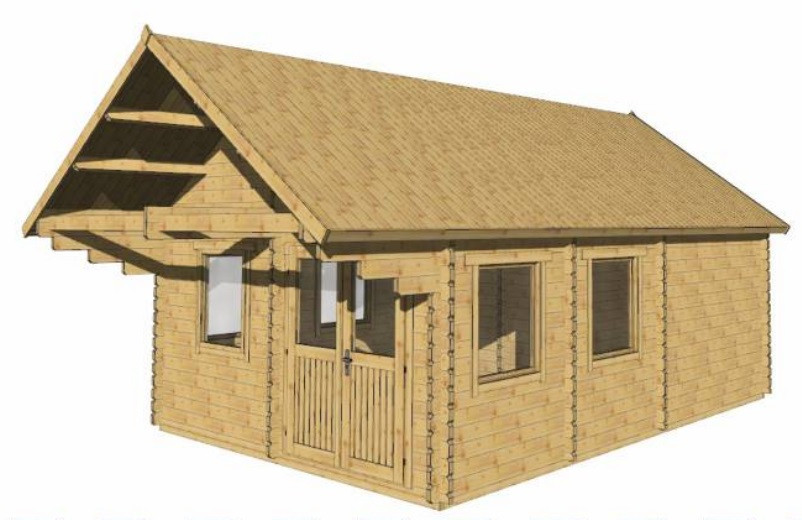 Дачный домик "Силван" 4,5х6 м  из профилированного бруса, (базовая комплектация)