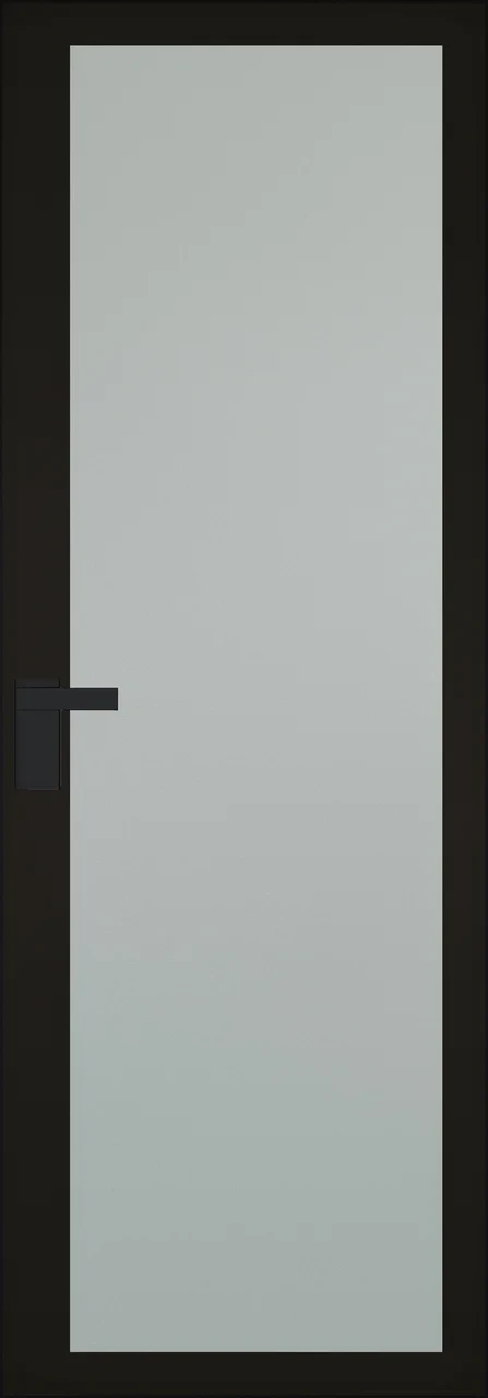 Скрытые двери на алюминиевом каркасе стекло прокрас. Черный с серым стеклом - фото 1 - id-p203092830