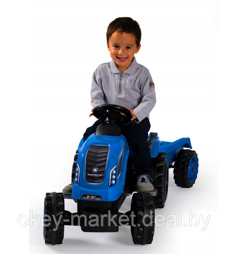 Детский педальный трактор Smoby Farmer XL 710129 - фото 3 - id-p203109084