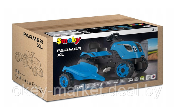 Детский педальный трактор Smoby Farmer XL 710129, фото 2