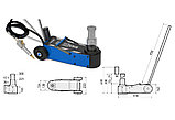 Домкрат пневмогидравлический г/п 15/30 т. переносной MEGA арт. NP15-2B, фото 2
