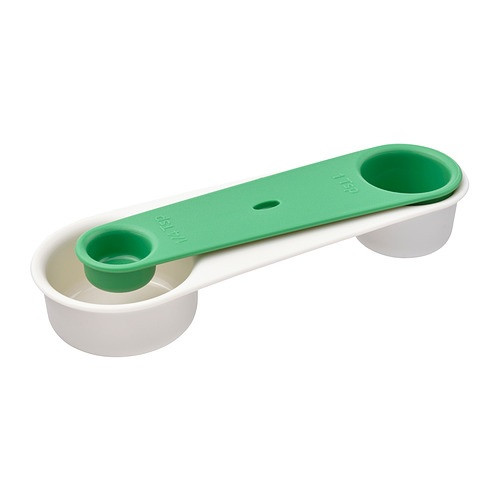 IKEA/ УППФИЛЛД мерная емкость, 2 шт., белый с оттенком/ярко-зеленый, фото 1