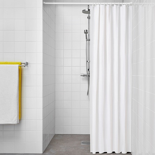 IKEA/ ЛУДДХАГТОРН штора для ванной, 180x200 см, белый - фото 2 - id-p203114866