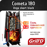 Дровяная банная печь Grill'D Cometa Vega 180 Short, фото 4