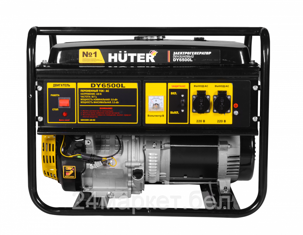 Бензиновый генератор Huter DY6500L - фото 2 - id-p203115856