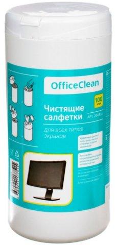 Салфетки чистящие OfficeClean 100 шт., для всех типов экранов - фото 1 - id-p203119211