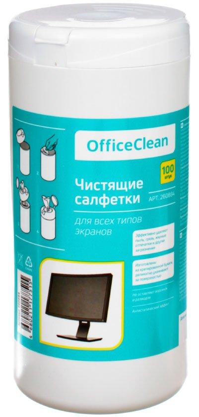 Салфетки чистящие OfficeClean 100 шт., для всех типов экранов - фото 2 - id-p203119211