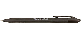 Ручка шариковая автоматическая одноразовая Berlingo Triangle Velvet (NEW) корпус черный, стержень синий