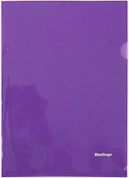 Папка-уголок пластиковая Berlingo А4+ толщина пластика 0,18 мм, прозрачная фиолетовая