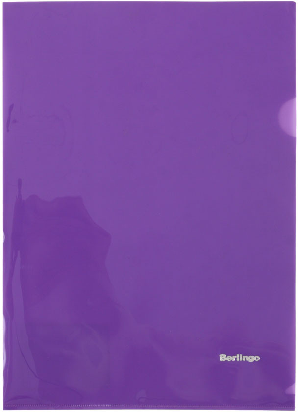 Папка-уголок пластиковая Berlingo А4+ толщина пластика 0,18 мм, прозрачная фиолетовая - фото 2 - id-p203119280