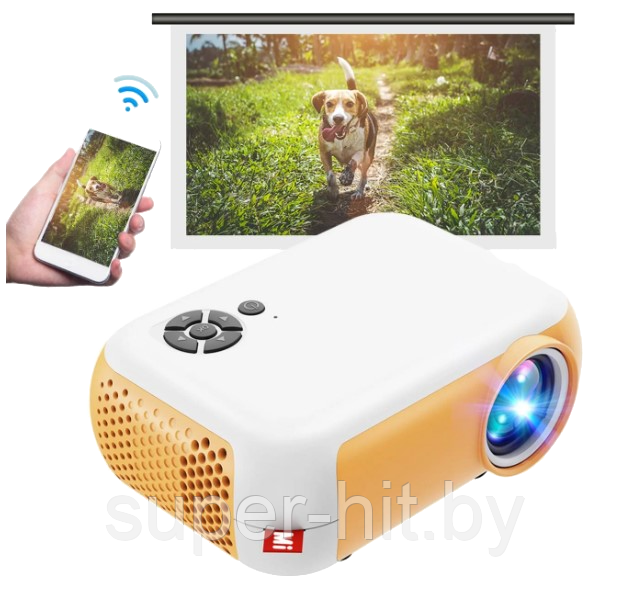 Мультимедийный портативный светодиодный LED проектор Mini Projector A10 FULL HD 1080p (HDMI, USB, пульт ДУ) - фото 1 - id-p203119102