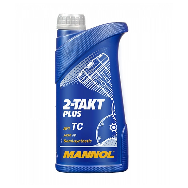 Масло моторное двухтактное полусинтетическое MANNOL 2-Takt Plus 7204 TC 1 л. - фото 1 - id-p203127856