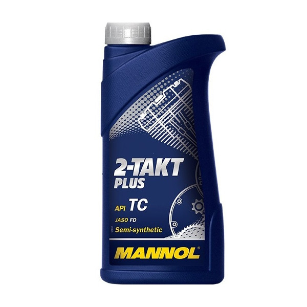 Масло моторное двухтактное полусинтетическое MANNOL 2-Taki Plus API TC, 1 л.