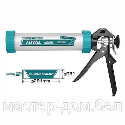 Пистолет для герметика 230 мм TOTAL THT20112, фото 2